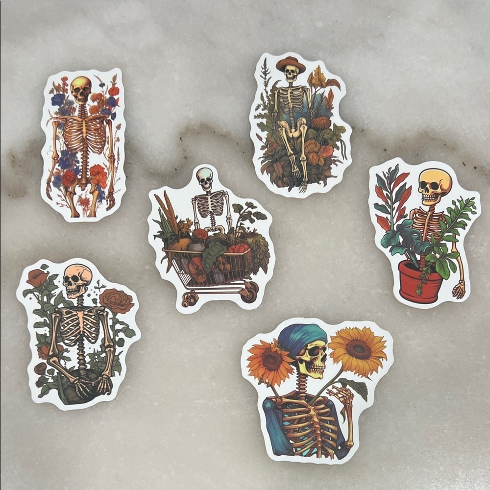 Colorful Skeleton Sticker Set